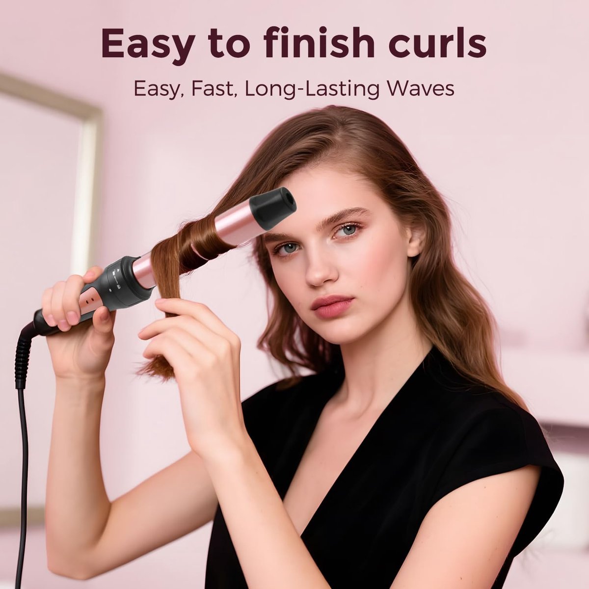 Krultang Set - Haarstyler Krultang - Haar Krullen - 5 Verwisselbare Opzetstukken - 9-32 mm - Zwart