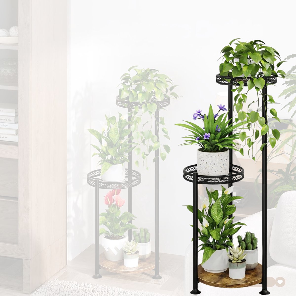 Zavio® Plantentafel - Plantenstandaard voor Binnen - Plantenzuil