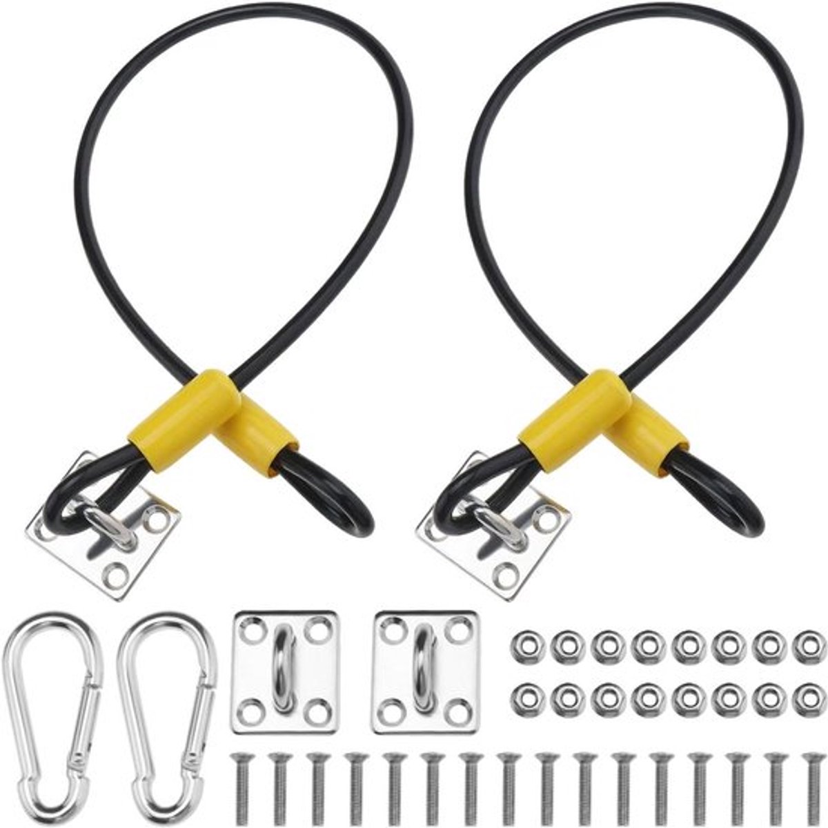 Prullenbakdekselvergrendeling - RVS - Anti-diefstal - Zilver - Huisdieren - Veilig - Eekhoorns Honden Wasberen - Set van 2 - 304 roestvrij staal - 49 cm - Geschikt voor Vuilnisbakken