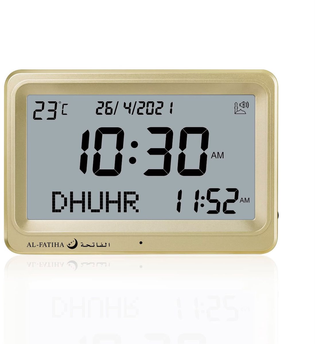 Azan Clock Gold-Gouden