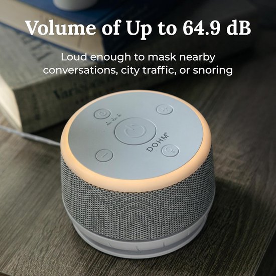 White Noise Machine - 10 Ventilatorsnelheden - Nachtlamp & Slaaptimer - Instelbaar Volume - Baby & Volwassenen — afbeelding 3