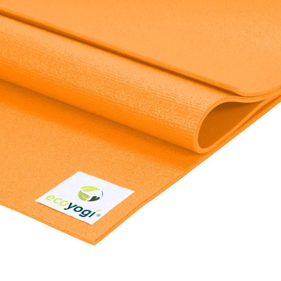 Oraal Springen Defilé Yogamat Studio PVC extra lang Oranje - Ecoyogi – 200 x 61 cm – dikte 4,5 mm  – Ökotex... | bol.com