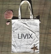 Livix Logo Katoenen Canvas Tote Bag Schoudertas Shopper
