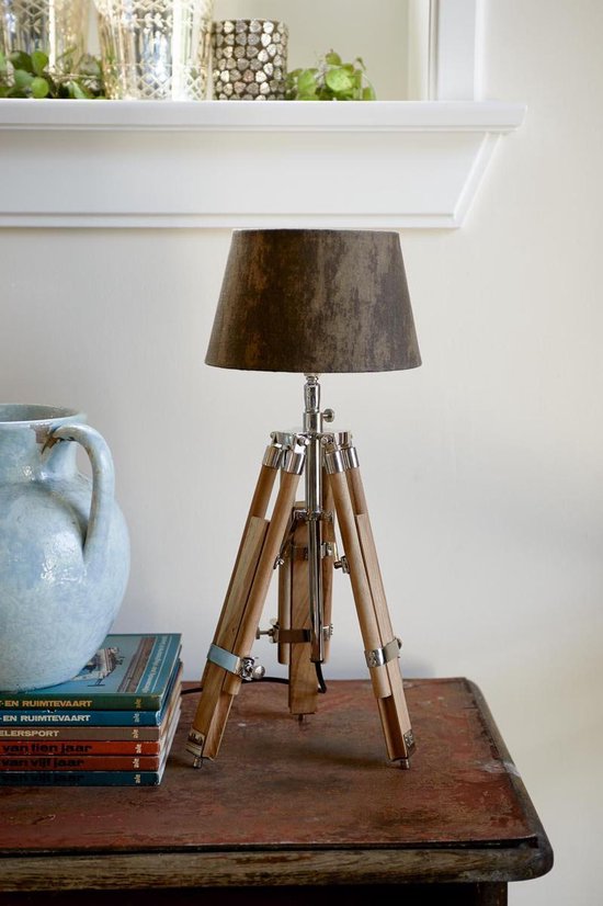 Rivièra Maison Classic Tripod Lamp Teak S - Lampe de table - Marron |  bol.com