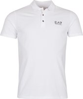 EA7 Poloshirt - Maat S  - Mannen - wit/zwart