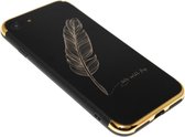 Goud veren hoesje deluxe Geschikt voor iPhone 8 Plus/ 7 Plus