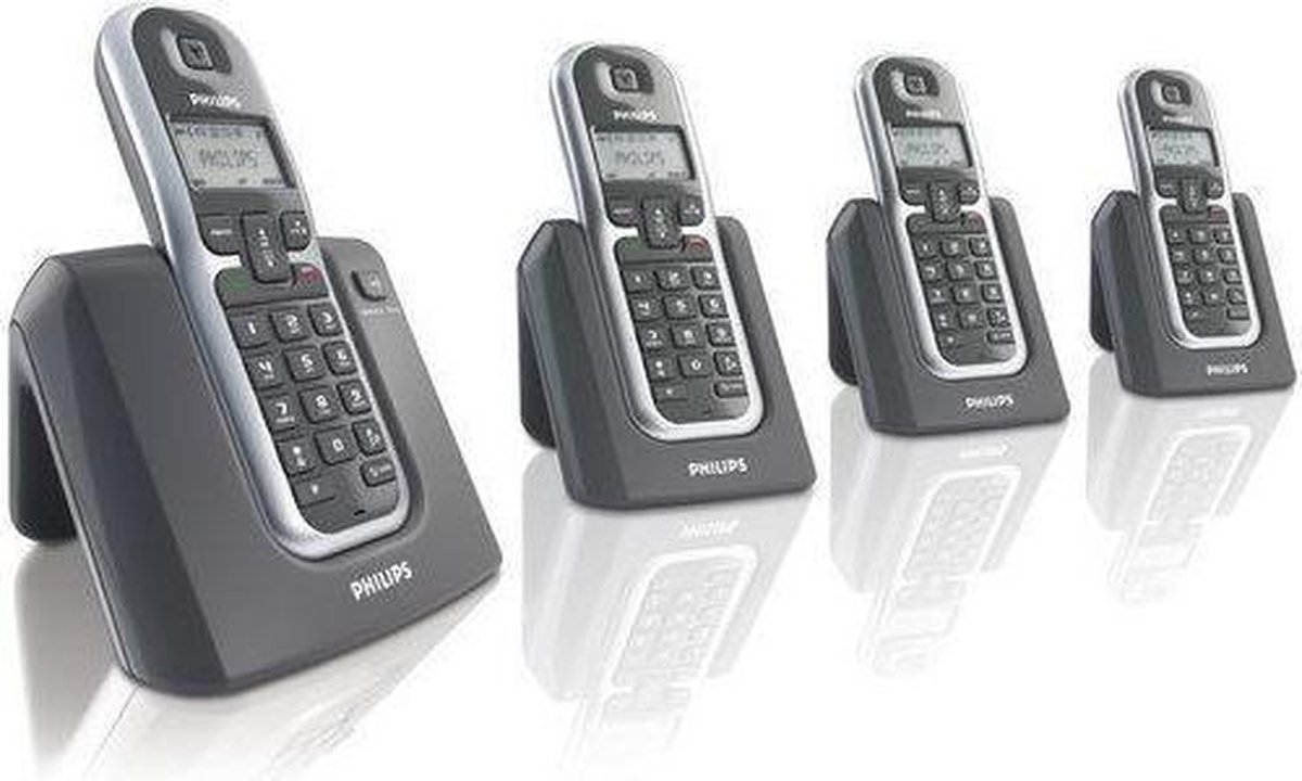 Philips - DECT1224S - Vaste telefoon - DECT - 4 handsets - Grijs/zilver |  bol