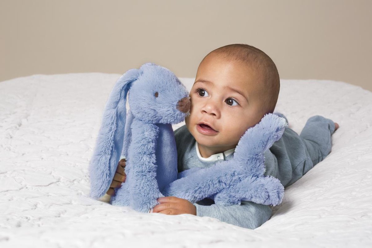 Happy Horse Konijn Richie Knuffel 58cm - Donkerblauw - Baby knuffel — afbeelding 2