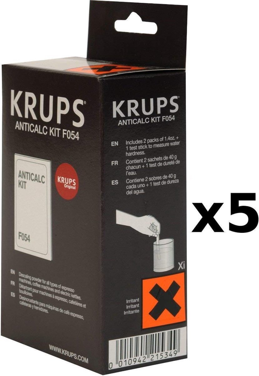 5X Krups Kit de détartrage F054 / F054001B Appareils ménagers Détartrant en  poudre | bol.com