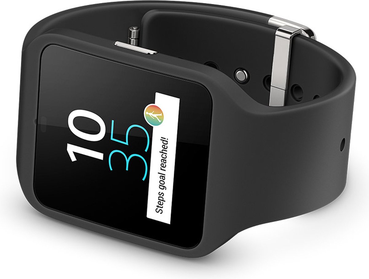 Sony SmartWatch 3 Zwart met siliconen band bol