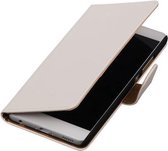 Wit Effen booktype cover hoesje voor LG K4 (2016) K120E