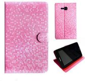 Samsung Galaxy Tab 3 T110 Diamond book cover case 7.0 Inch Roze Pink