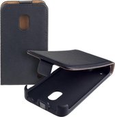 Lelycase Zwart Nokia Lumia 730 Eco Leather Flip Case Hoesje