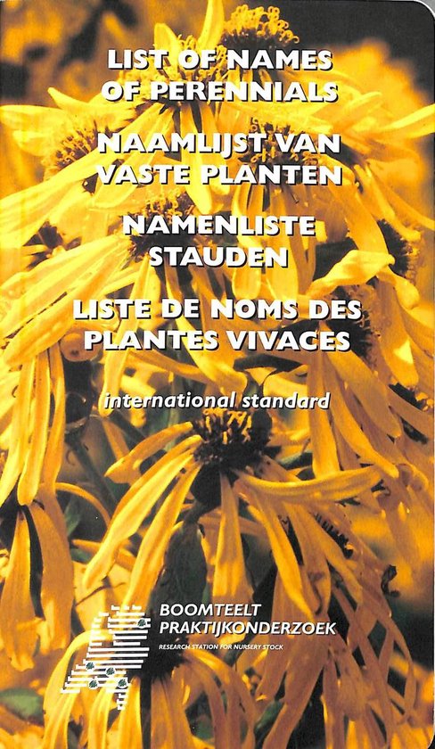 Naamlijst van vaste planten=List of names of perennials - none | Respetofundacion.org
