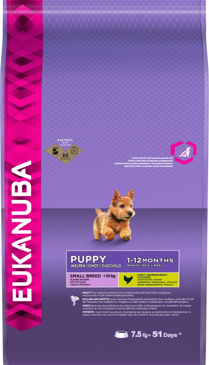 Eukanuba Dog Puppy & Junior - Small Breed - Chicken - 7,5 kg
