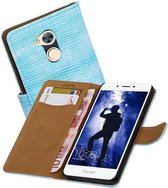 Hagedis Bookstyle Wallet Case Hoesjes Geschikt voor Huawei Honor 6 A Turquoise