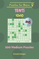 Puzzles for Brain Tents - 200 Medium Puzzles 10x10 Vol. 6