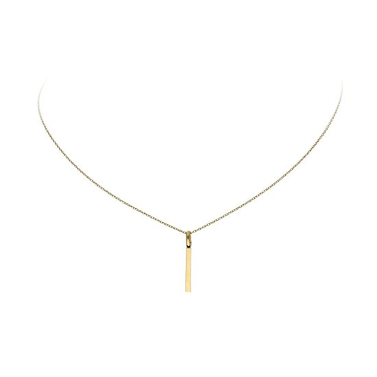Glow ketting hanger staafje - goud (4kt) -40+2 cm | bol.com