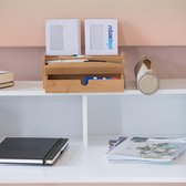 bureau organizer - met 4 vakken en lade - pennenbak - 11 x 7,5 x 15 cm