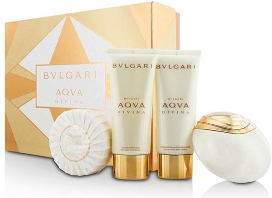 Bvlgari Aqva Divina - Geschenkset - Eau de Toilette 65 ml + Scented Soap 150 gr + Bodylotion 100 ml + Douchegel 100 ml - Bvlgari