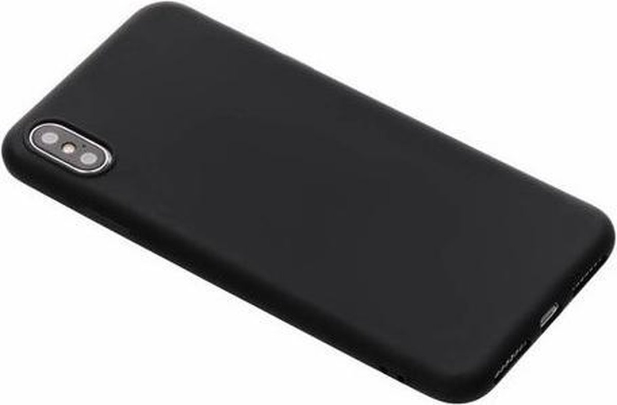 Zwart Color TPU hoesje Geschikt voor Apple Iphone X MAX