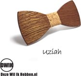 DWIH - houten Vlinderdas - Vlinderstrik van hout - Uziah