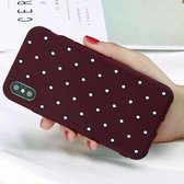 Movizy iPhone X siliconen cover polkadot - paars