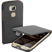 MP Case zwart eco lederen flip case voor Huawei G8 flip cover