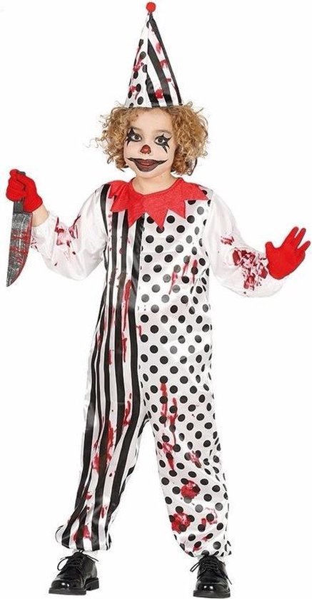 Evacuatie te binden Geweldig Halloween killer clown kostuum voor kinderen - horror clown 5-6 jaar  (110-116) | bol.com