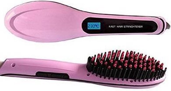 voorkomen Slepen Vergelijking Hair Straightener Brush Roze | bol.com