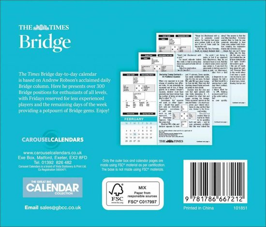 The Times Bridge Page-A-Day Scheurkalender 2019 - Carousel