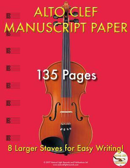 Alto Clef Manuscript Paper, Marc Lachlan Ongley 9781546642244
