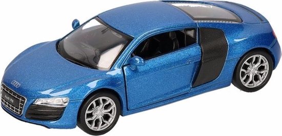 Speelgoed blauwe Audi R8 auto 1:36 | bol.com
