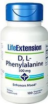 D,L-Fenylalanine Capsules 500 Mg - 100 Vegetarische Capsules - Life Extension