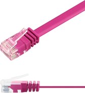 Ligawo Flat Flexible Slim Design Netwerk Patchkabel - Cat 6 - 20 Meter - Magenta