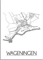 DesignClaud Wageningen Plattegrond poster A2 poster (42x59,4cm)