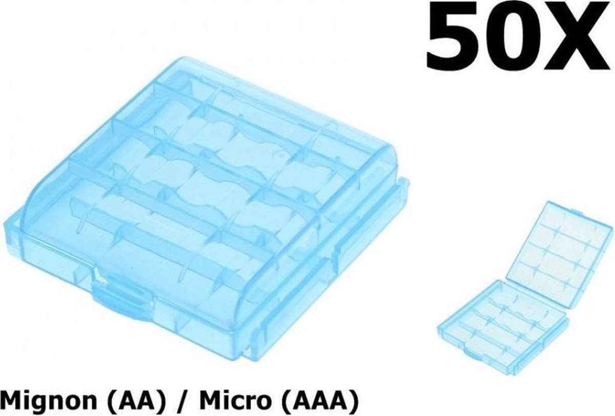 50 Stuks - Transportbox Batterijen Mignon (AA) / Micro (AAA)