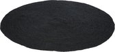J-Line tapijt Rond - vloerkleed - jute - zwart