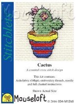 Mini Borduurpakketje ( 6 x 6 cm ) Cactus - Mouseloft