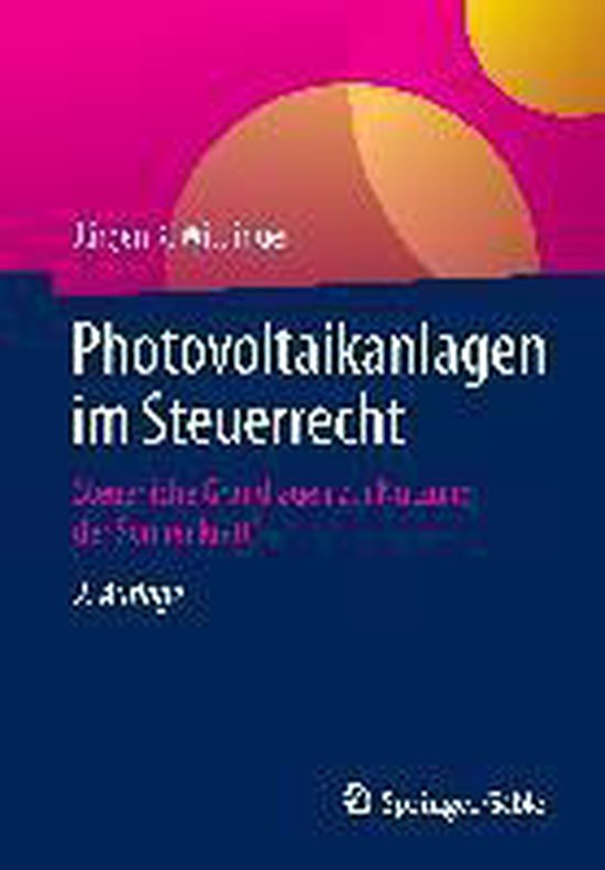 Photovoltaikanlagen Im Steuerrecht - cover