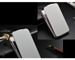 iPhone 4 / 4S Flip Case Cover Leer - Wit