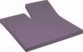 Damai - Hoeslaken split (tot 35 cm) - Katoen - 140 x 200 cm - Purple