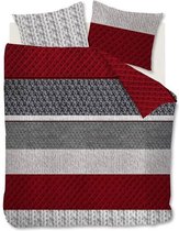 Beddinghouse Miles - Flanel - Dekbedovertrek - Tweepersoons - 200x200/220 cm + 2 kussenslopen 60x70 cm - Red