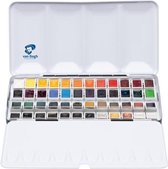 Van Gogh Aquarelverf set in metalen blik met 48 halve Napjes