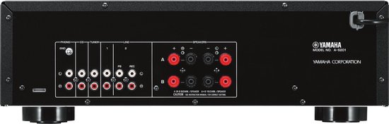 Yamaha AS-201 – Stereo versterker - Analoge aansluitingen - Hoogwaardige geluidskwaliteit - Zwart - Yamaha
