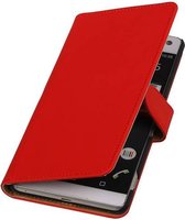 Bookstyle Wallet Case Hoesjes Geschikt voor Sony Xperia C5 Rood