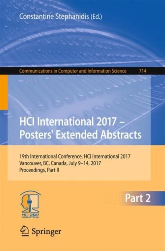 Communications in Computer and Information Science714- HCI I ... - cover