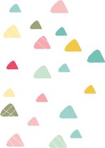 Gekleurde driehoek muurstickers