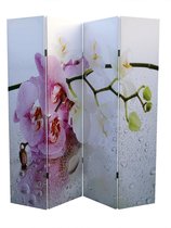 Kamerscherm - Scheidingswand 4 panelen Orchidee