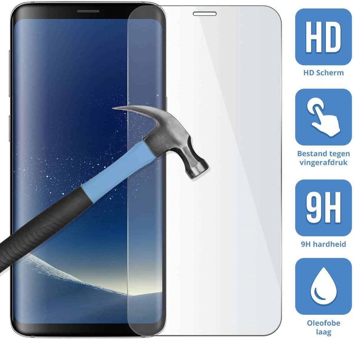 Sterke screenprotector voor Samsung Galaxy A7 2017 2.5D 9H tempered glass